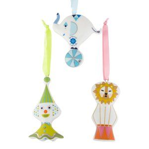 Jonathan Adler - Set of 3 - Circus Ornaments